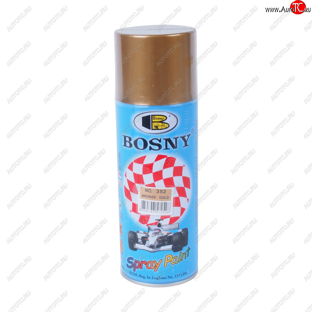 459 р. Краска золото темное металлик акриловая аэрозоль 400мл BOSNY BOSNY 352  с доставкой в г. Керчь