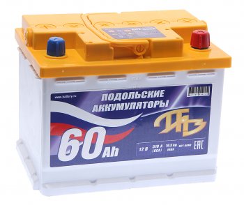 Аккумулятор ПОДОЛЬСК 60Ач обратная полярность ПОДОЛЬСК 6ст60(0)