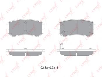999 р. Колодки тормозные задние (4шт.) LYNX Hyundai Accent 3 MC седан (2005-2011)  с доставкой в г. Керчь. Увеличить фотографию 2