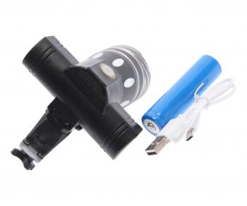 1 029 р. Фонарь велосипедный передний USB кабель с аккумулятором 1200mAh Led NO NAME 234575  с доставкой в г. Керчь. Увеличить фотографию 2