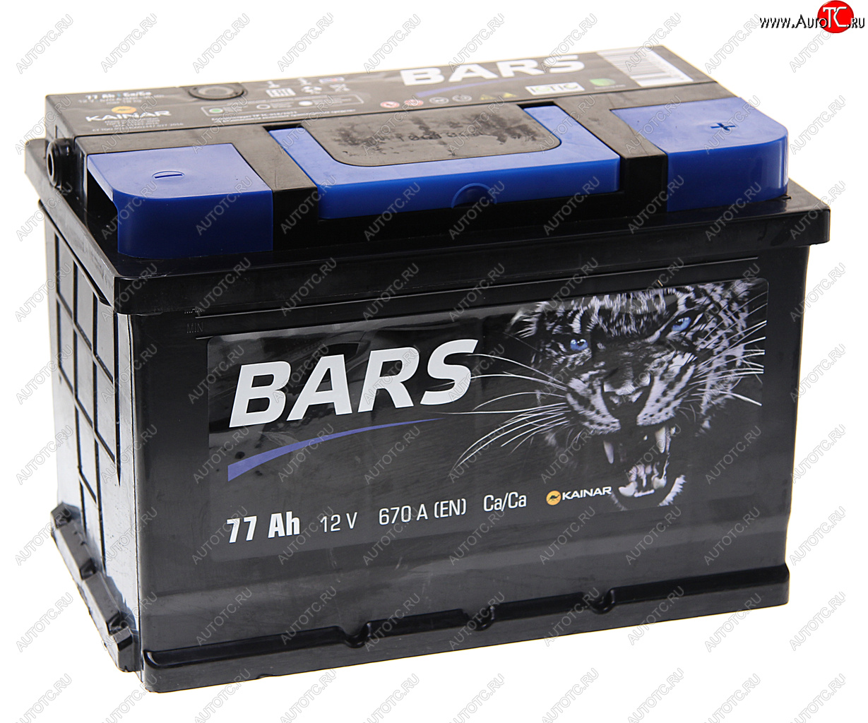 9 249 р. Аккумулятор BARS 77Ач обратная полярность BARS 6ст77(0)  с доставкой в г. Керчь