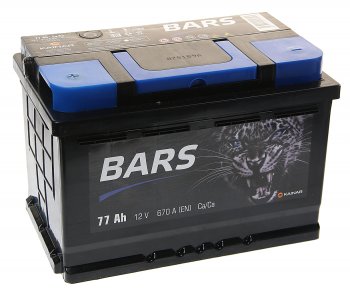 7 899 р. Аккумулятор BARS 77Ач BARS 6ст77(1)  с доставкой в г. Керчь. Увеличить фотографию 1