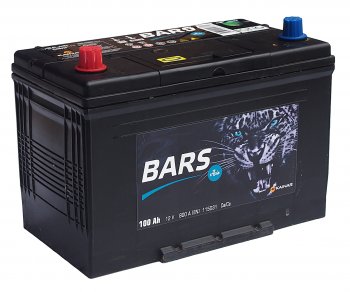 11 349 р. Аккумулятор BARS Asia 100Ач BARS 6ст100(1) 115d31r  с доставкой в г. Керчь. Увеличить фотографию 1