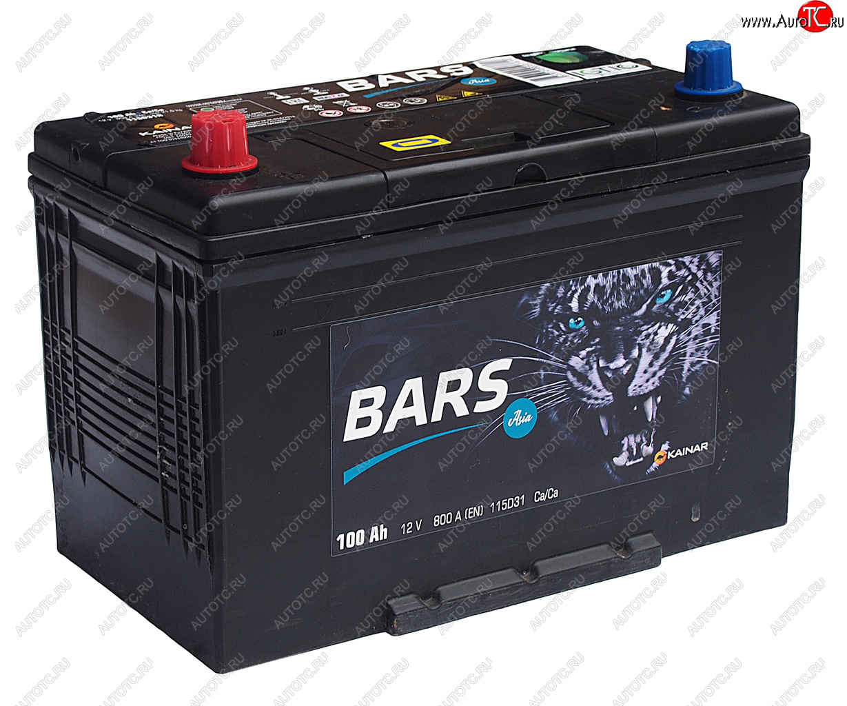 11 349 р. Аккумулятор BARS Asia 100Ач BARS 6ст100(1) 115d31r  с доставкой в г. Керчь