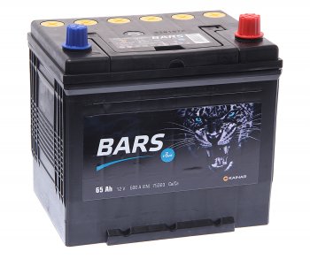 7 699 р. Аккумулятор BARS Asia 65Ач обратная полярность BARS 6ст65(0) 75d23l  с доставкой в г. Керчь. Увеличить фотографию 1