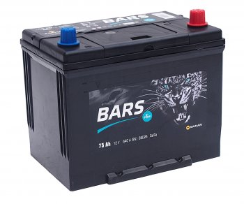 8 999 р. Аккумулятор BARS Asia 75Ач обратная полярность BARS 6ст75(0) 85d26l  с доставкой в г. Керчь. Увеличить фотографию 1