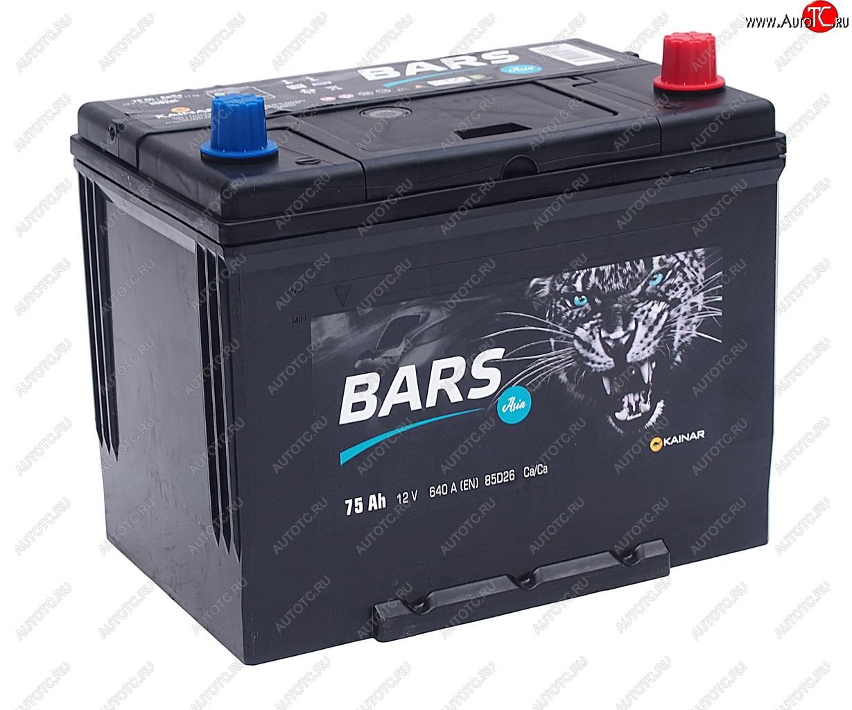 8 999 р. Аккумулятор BARS Asia 75Ач обратная полярность BARS 6ст75(0) 85d26l  с доставкой в г. Керчь