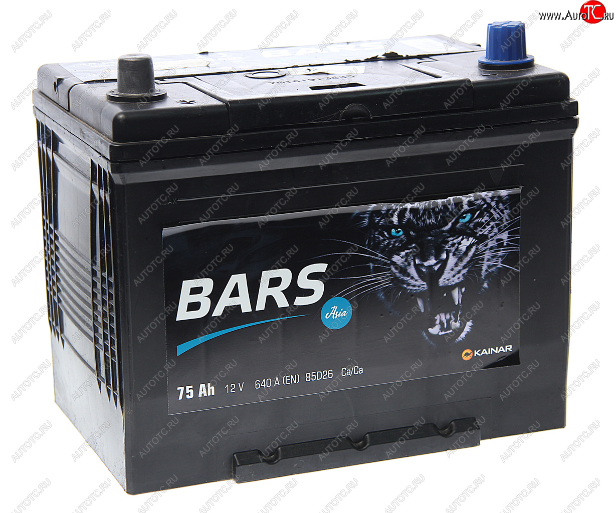 8 999 р. Аккумулятор BARS Asia 75Ач BARS 6ст75(1) 85d26r  с доставкой в г. Керчь
