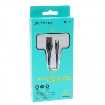 299 р. Кабель micro USB 1.2м т.зеленый BOROFONE BOROFONE bu20 green  с доставкой в г. Керчь. Увеличить фотографию 2