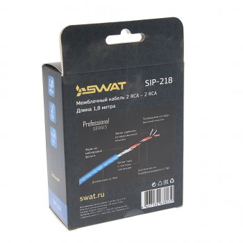 699 р. Кабель RCA 2х2 1.8м SWAT SWAT sip-218 SWAT sip-218  с доставкой в г. Керчь. Увеличить фотографию 2