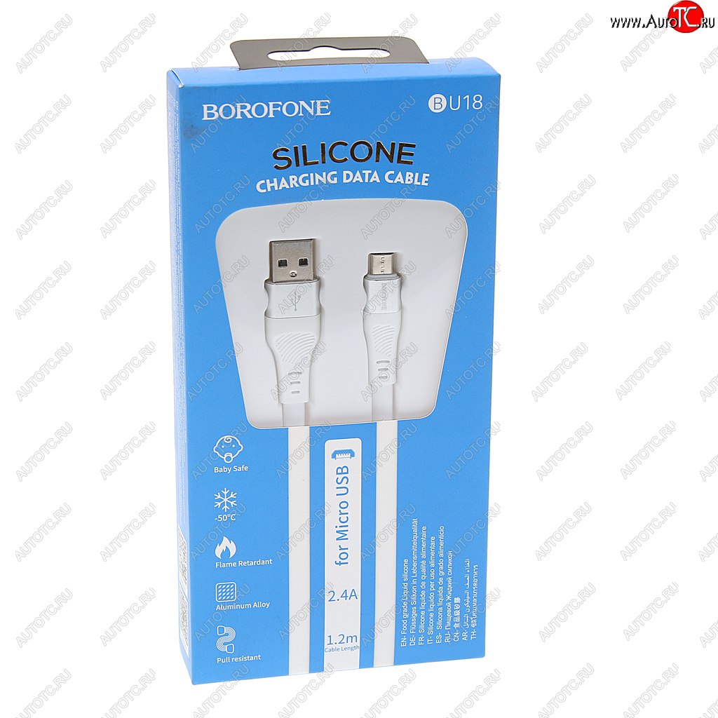 329 р. Кабель micro USB 1.2м белый BOROFONE BOROFONE bu18 white  с доставкой в г. Керчь