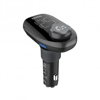 1 149 р. Устройство зарядное в прикуриватель с трансмиттером (bluetooth,hands free) HOCO HOCO e45 black  с доставкой в г. Керчь. Увеличить фотографию 2