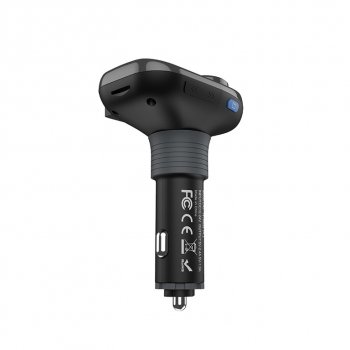 1 149 р. Устройство зарядное в прикуриватель с трансмиттером (bluetooth,hands free) HOCO HOCO e45 black  с доставкой в г. Керчь. Увеличить фотографию 4
