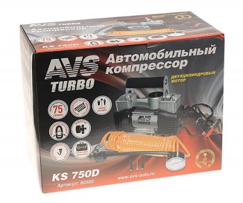 4 499 р. Компрессор автомобильный 75лмин. 10атм. 25А 12V на клеммы АКБ (сумка) AVS AVS 80505  с доставкой в г. Керчь. Увеличить фотографию 4