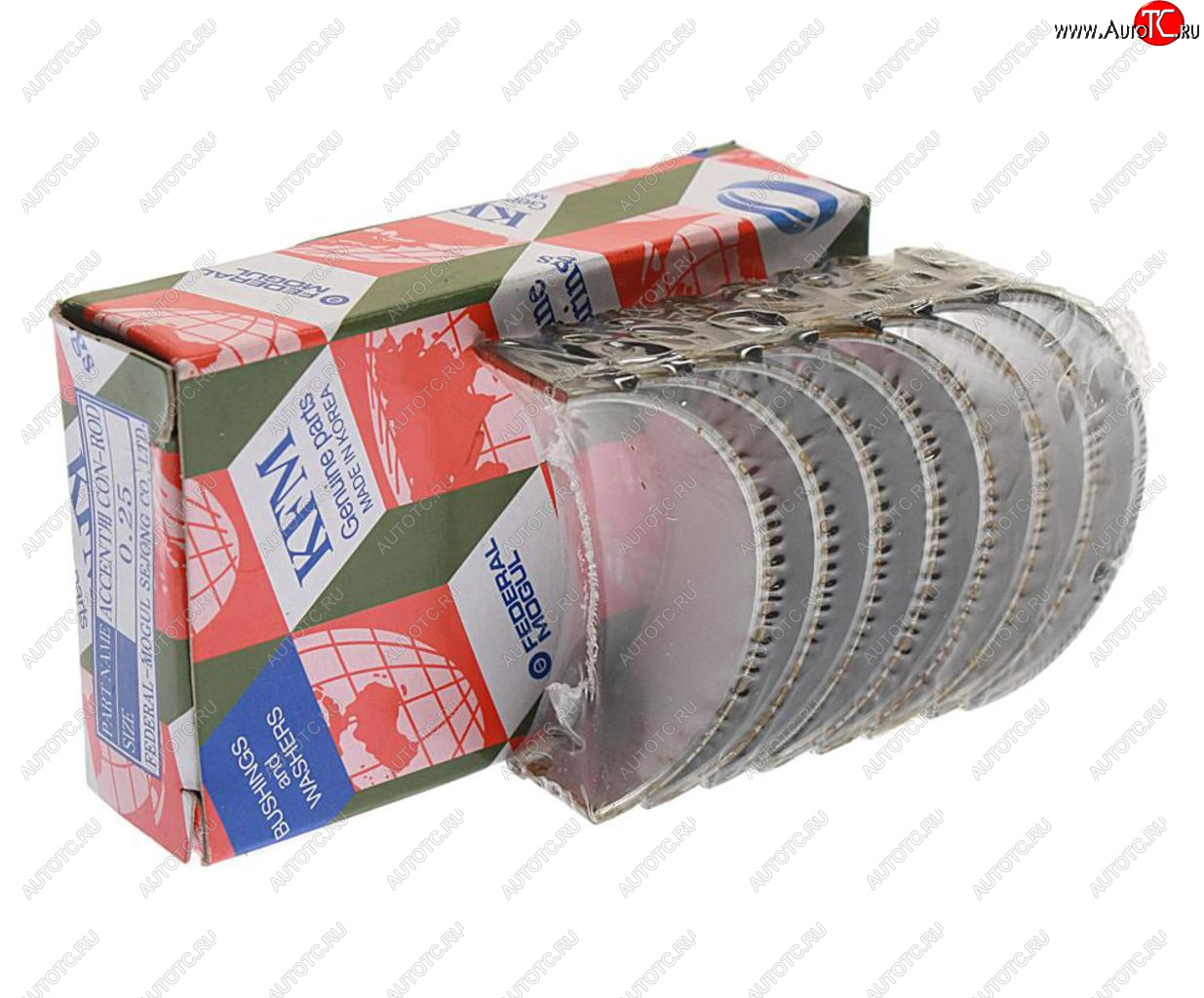 1 499 р. Вкладыши HYUNDAI Accent,Elantra,Getz,Matrix (1.6) (G4ED) шатунные d+0.25 комплект (8шт.) KFM KFM 23060-26985  с доставкой в г. Керчь