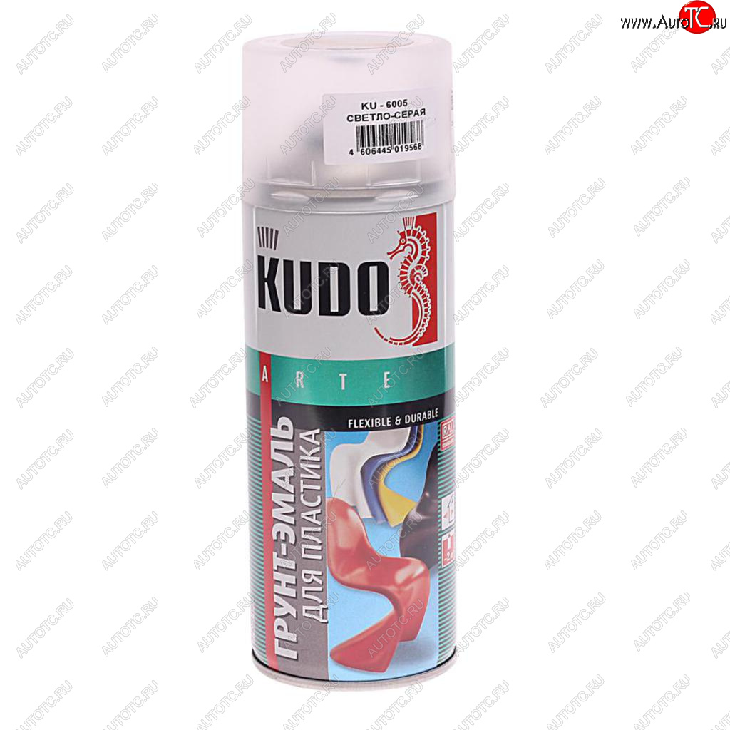 329 р. Грунт-эмаль для пластика светло-серый RAL 7035 аэрозоль 520мл KUDO KUDO ku-6005  с доставкой в г. Керчь