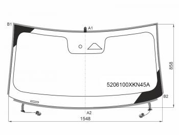 22 699 р. Стекло лобовое (Обогрев полный Датчик дождя Молдинг) Haval Dargo 22- FUYAO 5206100XKN45A  с доставкой в г. Керчь. Увеличить фотографию 1
