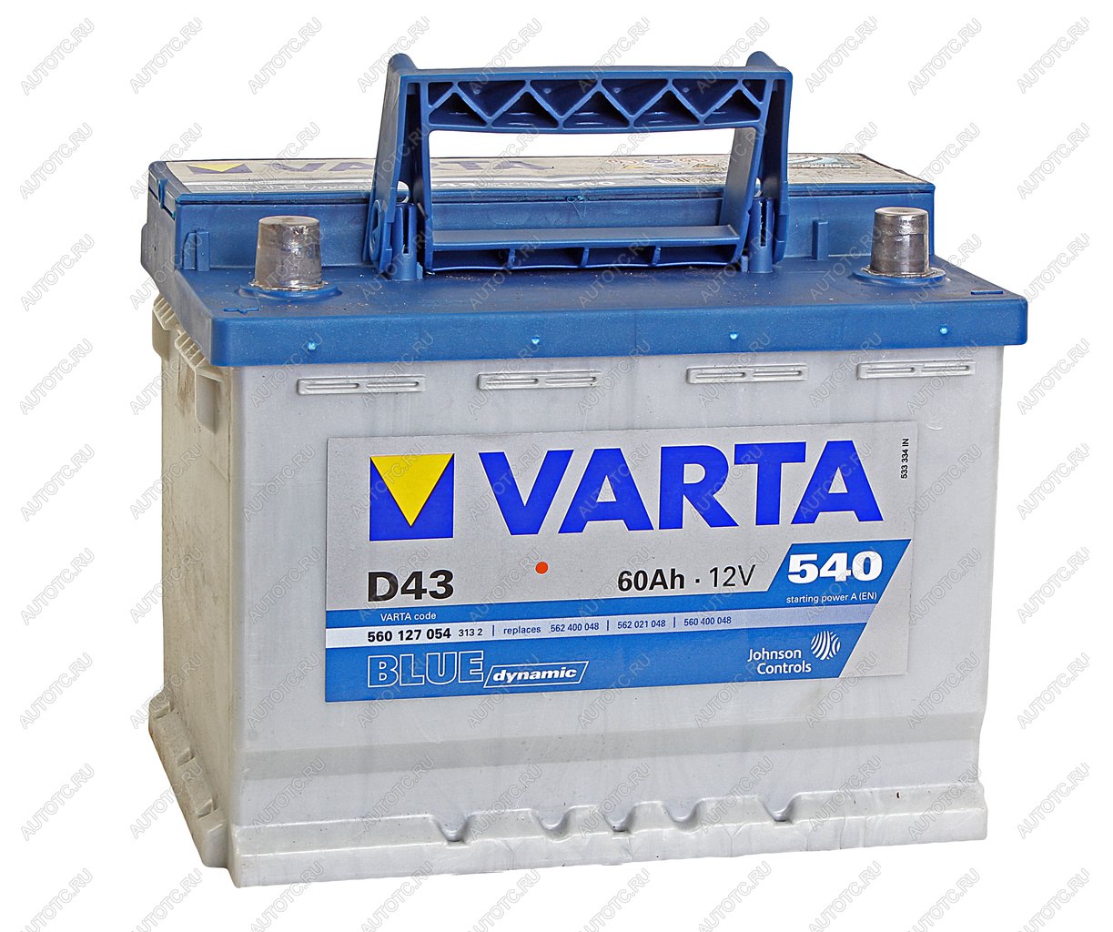 11 649 р. Аккумулятор VARTA Blue Dynamic 60А/ч VARTA 6ст60(1) d43 VARTA 6ст60(1) d43  с доставкой в г. Керчь