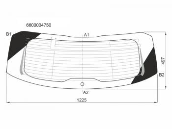 Стекло заднее (Цвет зеленый Обогрев Антенна) Geely Coolray 18-  Belgee X50 23- FUYAO 6600004750
