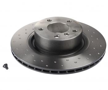 9 749 р. Диск тормозной BMW X3 (F25),X4 (F26) задний (перфорированный) (1шт.) BREMBO BREMBO 09b5691x  с доставкой в г. Керчь. Увеличить фотографию 1