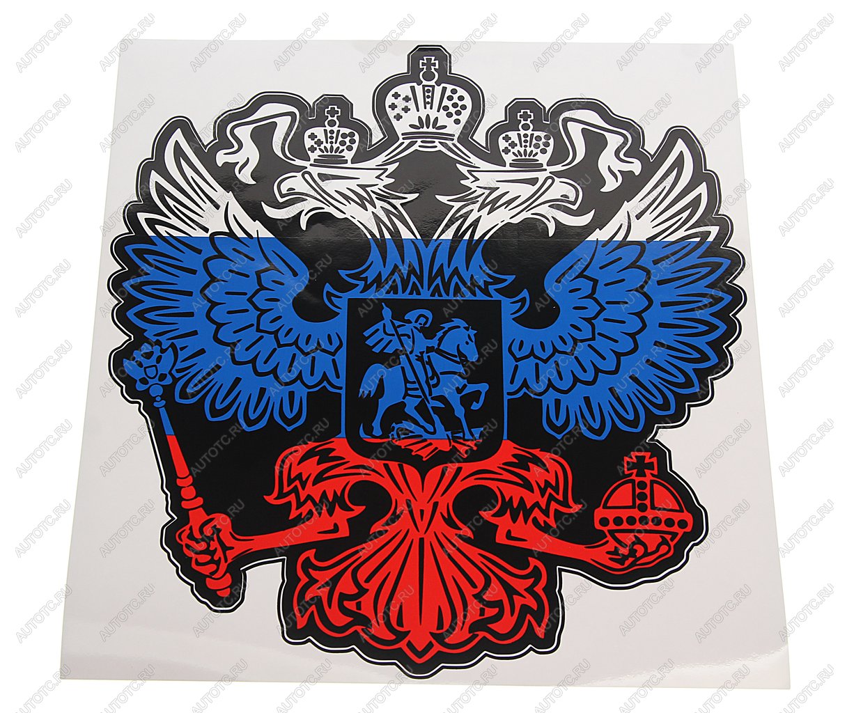185 р. Наклейка виниловая вырезанная Герб РОССИИ 24х26см полноцветная AUTOSTICKERS AUTOSTICKERS 08917  с доставкой в г. Керчь