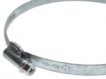 49 р. Хомут ленточный 110-130мм (9мм) червячный оцинкованная сталь KIT++ KIT++ 301  с доставкой в г. Керчь. Увеличить фотографию 2