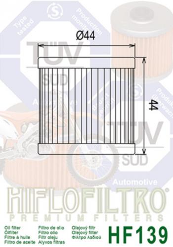 459 р. Фильтр масляный мото SUZUKI HIFLO FILTRO HIFLO FILTRO hf139  с доставкой в г. Керчь. Увеличить фотографию 2
