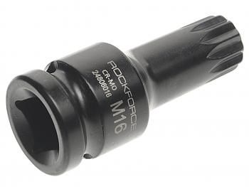 399 р. Бита-головка 12 SPLINE M16 ударная ROCKFORCE ROCKFORCE rf-24806016  с доставкой в г. Керчь. Увеличить фотографию 2