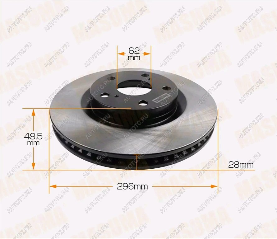 3 899 р. Диск тормозной TOYOTA Camry (06-11-),Rav 4 (06-) LEXUS IS250 передний (1шт.) MASUMA MASUMA bd1229  с доставкой в г. Керчь