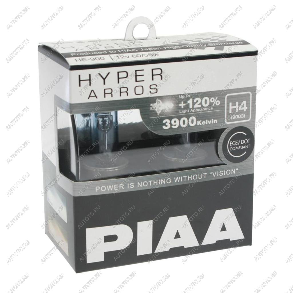 1 499 р. Лампа 12V H4 60/55W P43t +120% бокс (2шт.) Hyper Arros PIAA PIAA (Пиаа) he-900-h4 PIAA (Пиаа) he-900-h4  с доставкой в г. Керчь