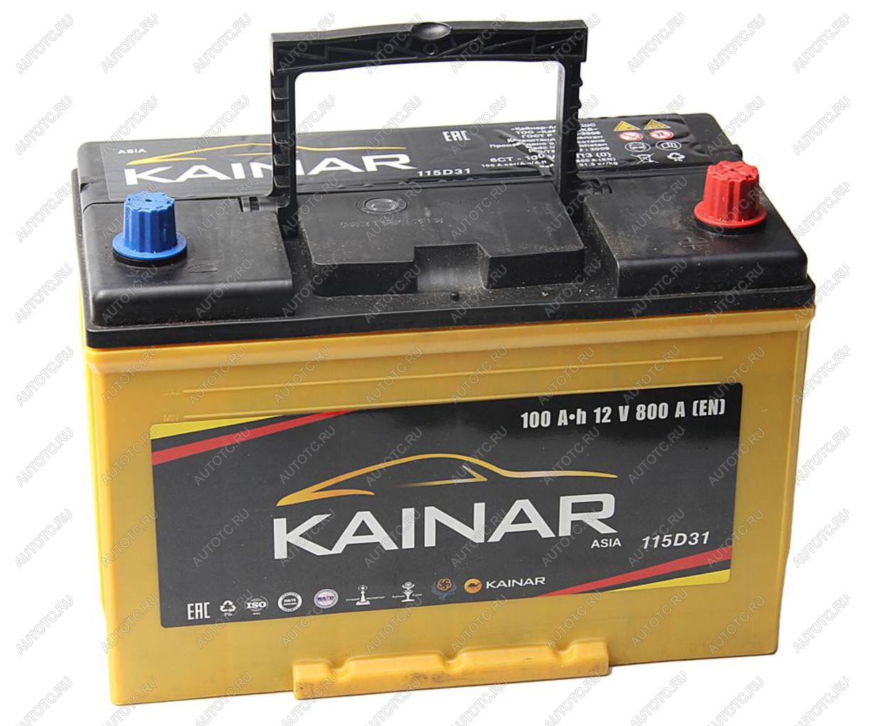 12 349 р. Аккумулятор KAINAR Asia 100Ач обратная полярность KAINAR 6ст100(0) 115d31l  с доставкой в г. Керчь