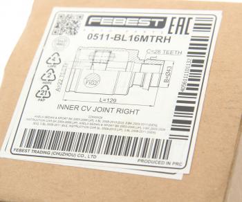 6 599 р. ШРУС внутренний MAZDA 3 (03-09) правый FEBEST FEBEST 0511-bl16mtrh  с доставкой в г. Керчь. Увеличить фотографию 4