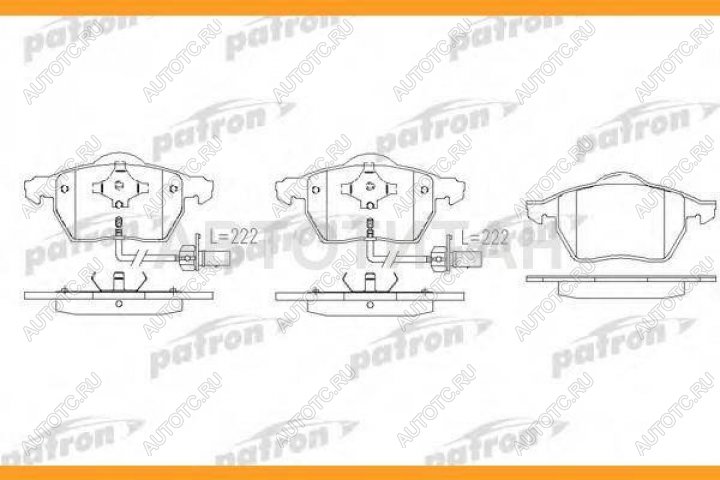 2 199 р. Колодки тормозные передние (4шт.) PATRON Audi A4 B7 седан (2004-2008)  с доставкой в г. Керчь
