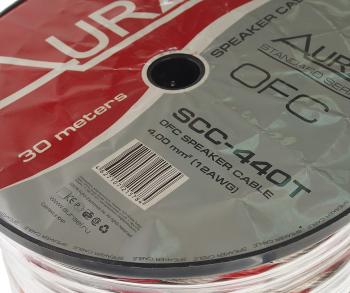 499 р. Кабель акустический 12Ga (2х4мм) 1м AURA AURA scc-440t 50м  с доставкой в г. Керчь. Увеличить фотографию 2