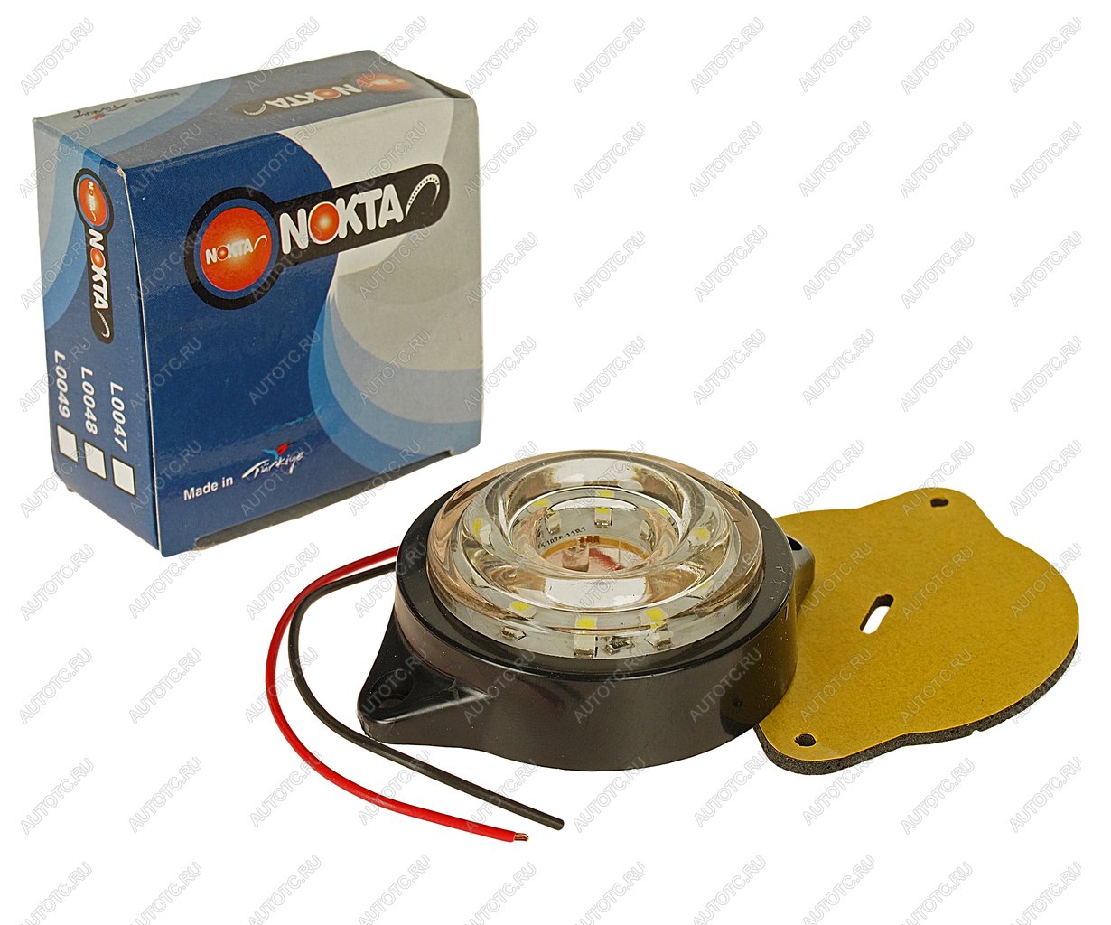 319 р. Фонарь габаритный LED 24V, круглый белый (d=55мм 10-светодиодов,солнышко) NOKTA NOKTA l0047white NOKTA l0047white  с доставкой в г. Керчь