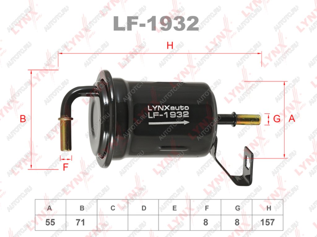 1 429 р. Фильтр топливный TOYOTA Land Cruiser Prado LYNX LYNX lf1932  с доставкой в г. Керчь