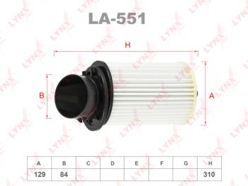 1 449 р. Фильтр воздушный HONDA Integra (97-) LYNX LYNX la551  с доставкой в г. Керчь. Увеличить фотографию 1
