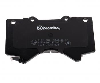 4 399 р. Колодки тормозные передние (4шт.) BREMBO Toyota Land Cruiser 200 дорестайлинг (2007-2012)  с доставкой в г. Керчь. Увеличить фотографию 5