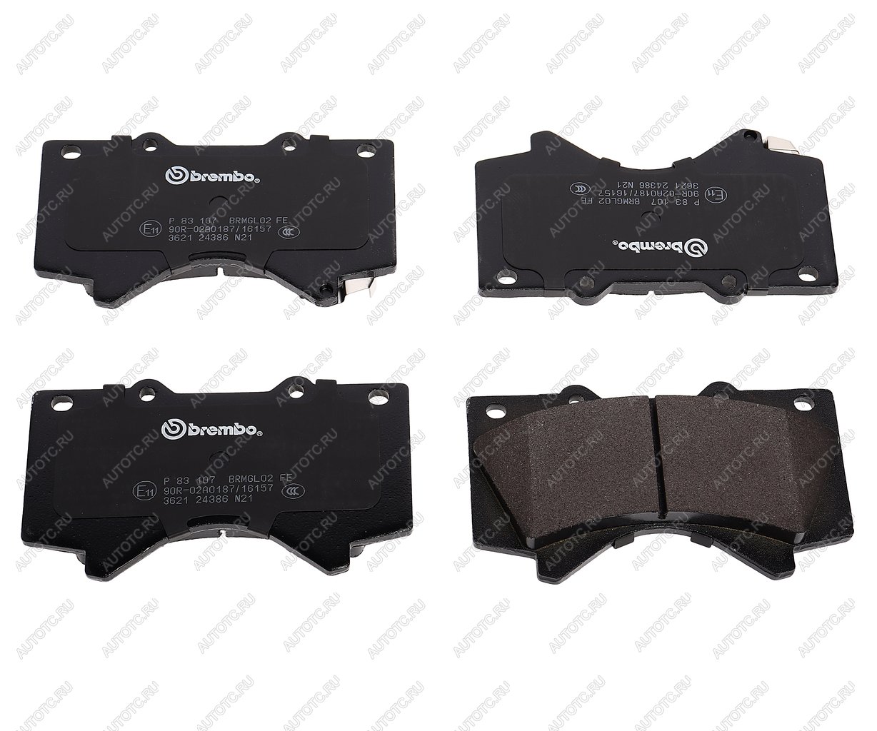 4 399 р. Колодки тормозные передние (4шт.) BREMBO Toyota Land Cruiser 200 дорестайлинг (2007-2012)  с доставкой в г. Керчь