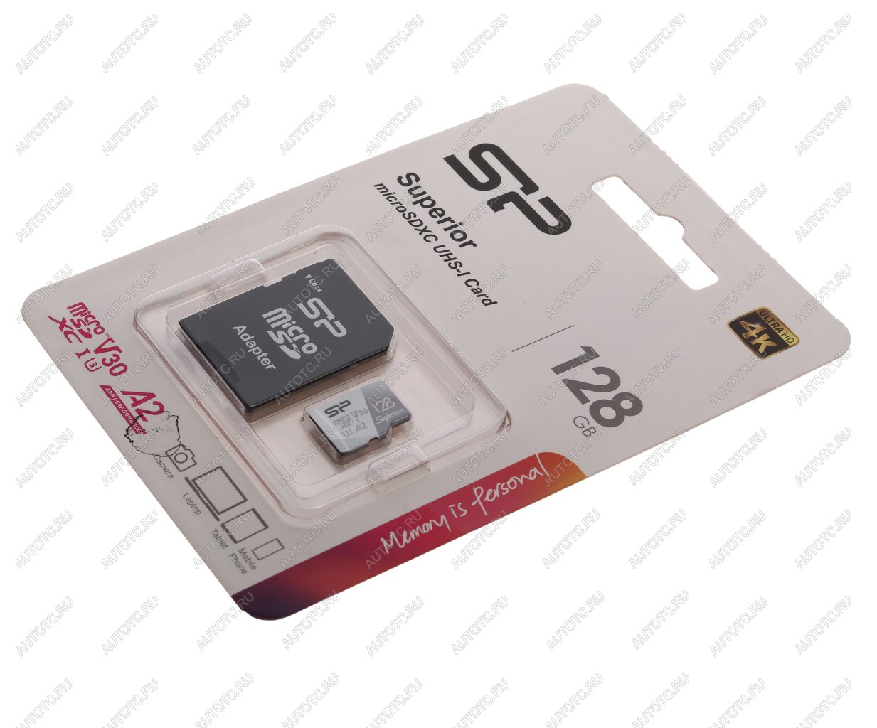 1 979 р. Карта памяти 128GB MicroSD class 10 + SD адаптер SILICON POWER SILICON POWER sp128gbstxda2v20sp  с доставкой в г. Керчь