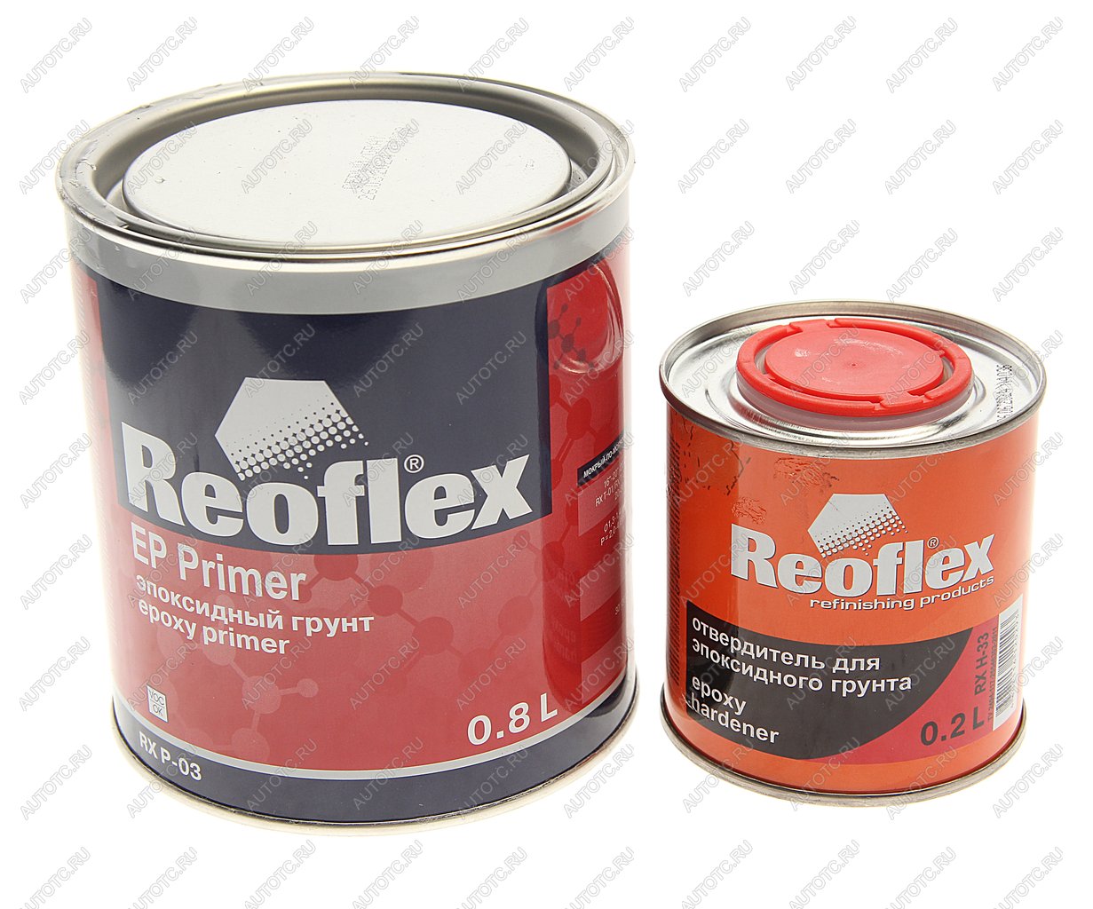 1 249 р. Грунт серый эпоксидный 0.8л с отвердителем REOFLEX REOFLEX ц0012965  с доставкой в г. Керчь