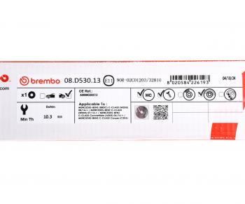 9 399 р. Диск тормозной MERCEDES C (W205) (13-) задний (1шт.) BREMBO BREMBO 08.d530.13  с доставкой в г. Керчь. Увеличить фотографию 5