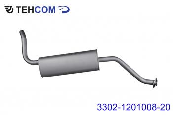 6 199 р. Глушитель ГАЗ-3302 Next,Бизнес дв.УМЗ,Evotech,CUMMINS (ГБО) ЕВРО-4,5 ТЕХКОМ ТЕХКОМ 3302-1201008-20  с доставкой в г. Керчь. Увеличить фотографию 1