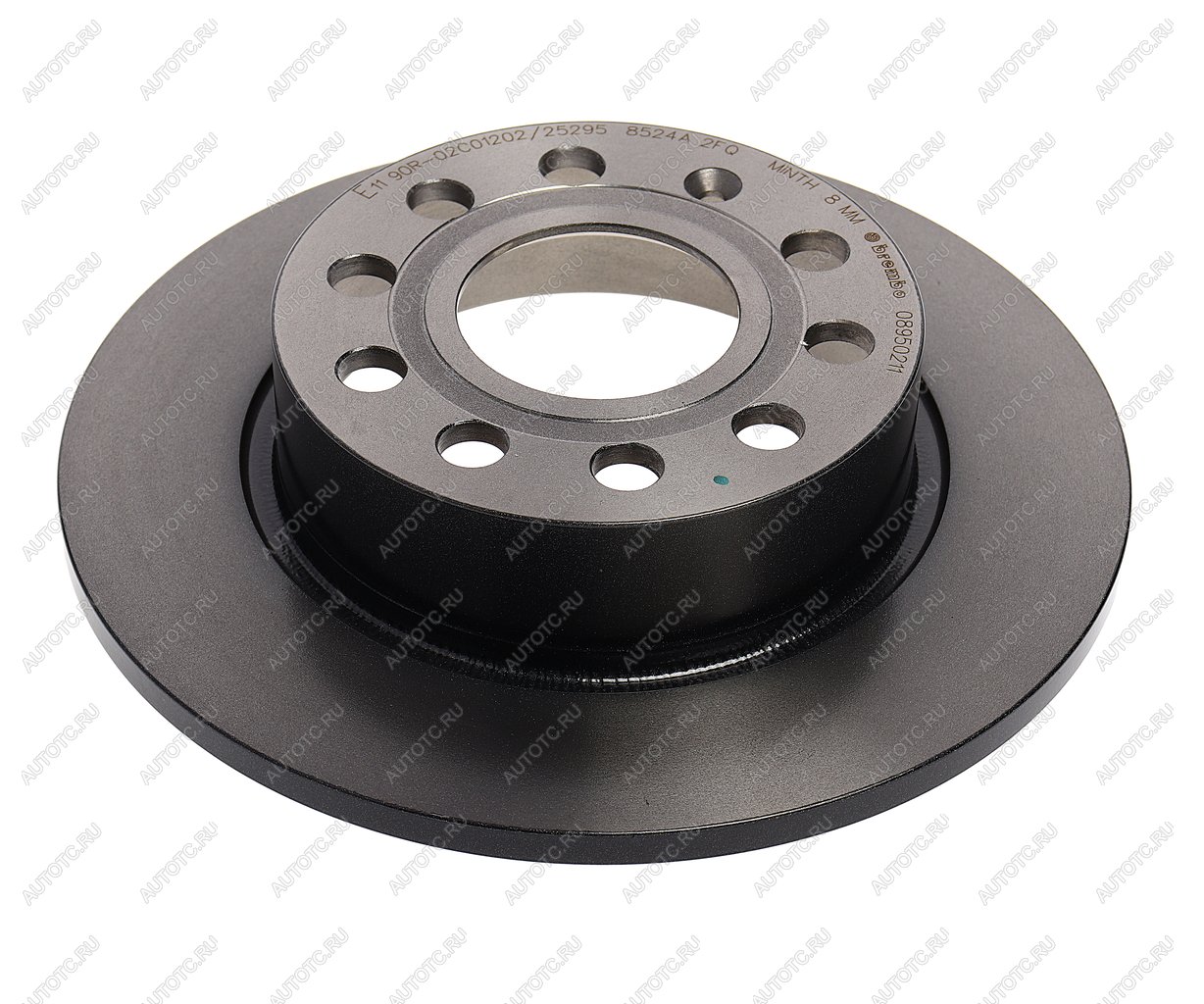 3 379 р. Диск тормозной VW Golf 5,6 AUDI A3 SKODA Octavia (1Z,5E),Yeti задний (1шт.) BREMBO BREMBO 08.9502.11  с доставкой в г. Керчь