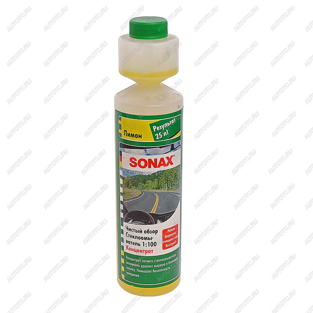 599 р. Жидкость омывателя летняя 250мл концентрат 1:100 лимон SONAX SONAX 373141  с доставкой в г. Керчь