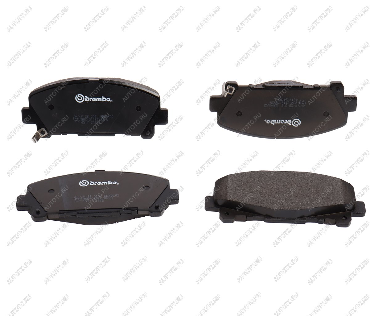 5 199 р. Колодки тормозные передние (4шт.) BREMBO Honda Accord 9 CR седан дорестайлинг (2013-2016)  с доставкой в г. Керчь
