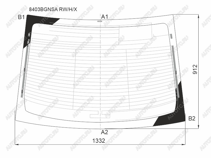 8 799 р. Стекло заднее (Цвет зеленый Обогрев) Toyota Camry (XV50) 11-18  Aurion 12-15  Camry UAEUSA 11-17 XYG 8403BGNSA RW/H/X  с доставкой в г. Керчь