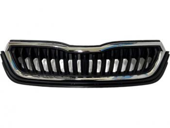 Решетка радиатора (пр-во Китай) BODYPARTS Skoda Rapid  MK2 (2019-2025) (молдинг хром)
