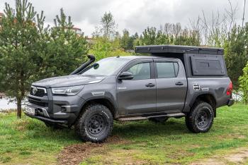 266 999 р. Кунг алюминиевый с интегрированной палаткой PINGWEI для Toyota Hilux 2015+  c-0001-1  с доставкой в г. Керчь. Увеличить фотографию 4