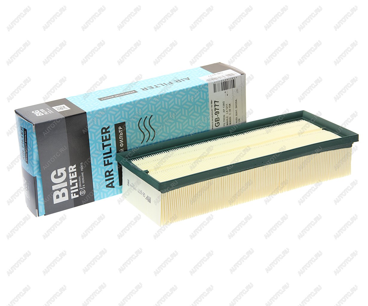 529 р. Фильтр воздушный VW Caddy 3,Golf 5,Passat B6,Touran (TDI) AUDI A3 (03-) BIG FILTER BIG FILTER gb-9777 BIG FILTER gb-9777  с доставкой в г. Керчь